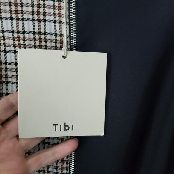 Tibi Sana Check Colorblock Shift Dress 2 Asymmetric Modern Lagenlook Deconstruct - Picture 4 of 15